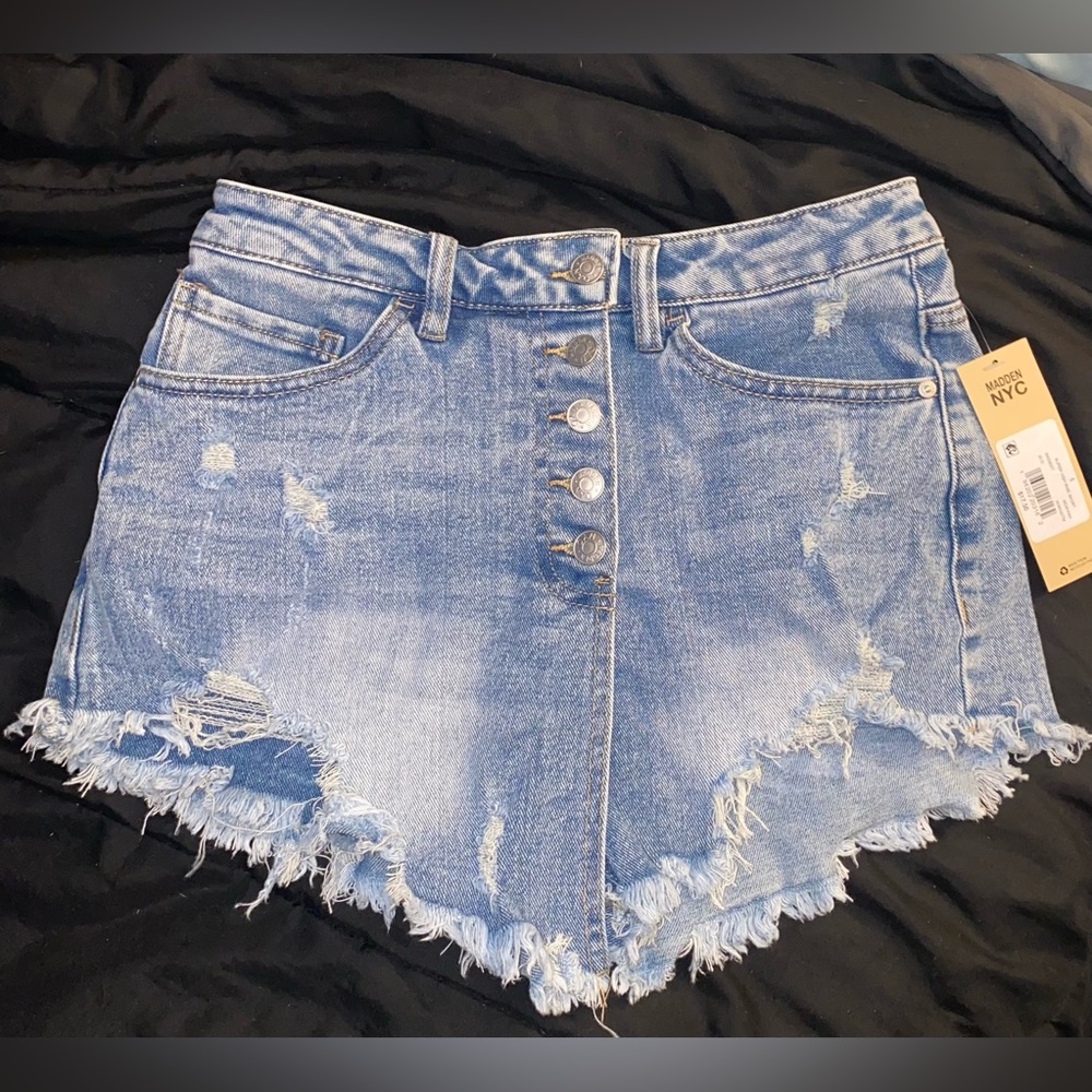 Madden girl Super high rise jean shorts